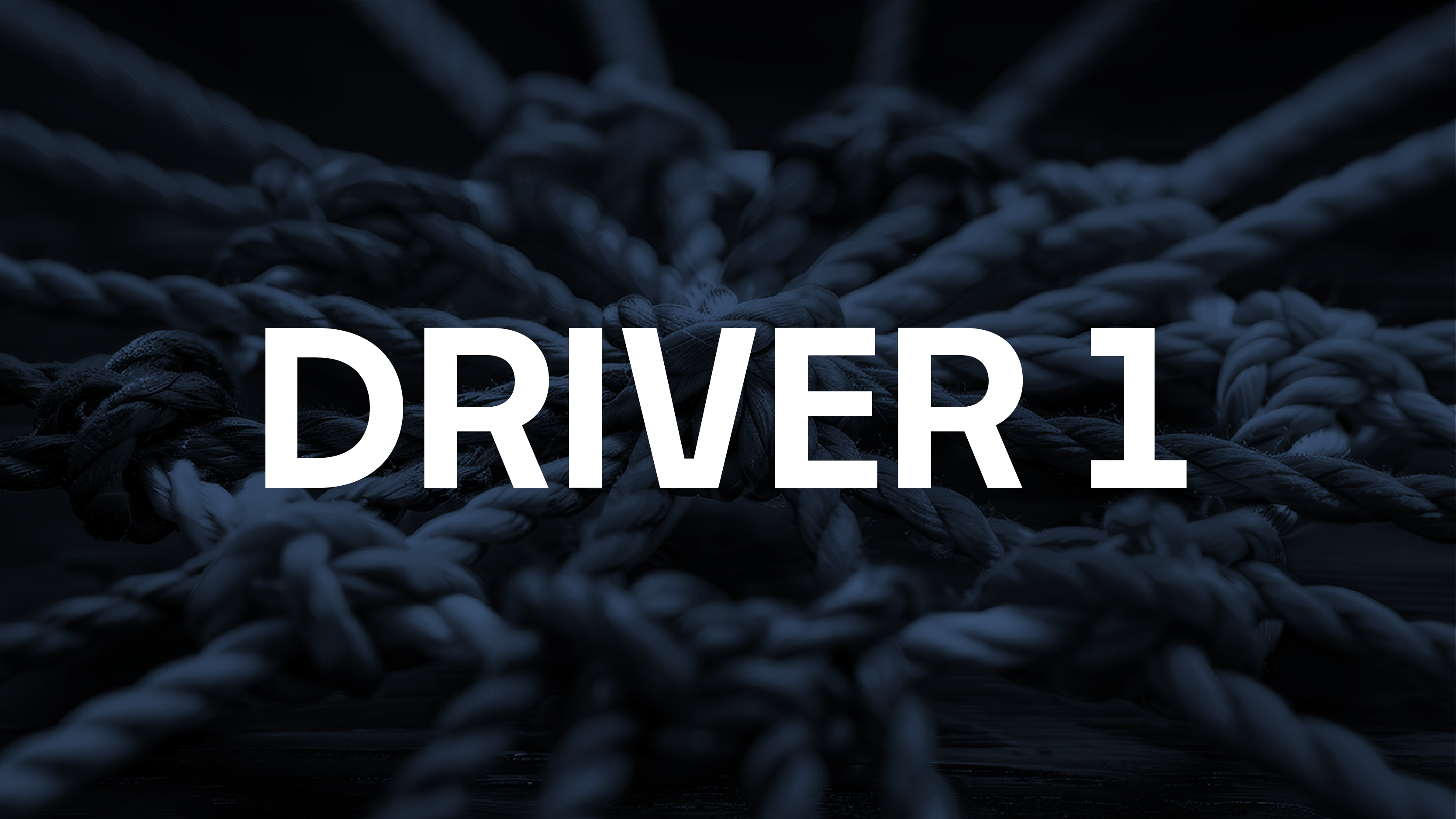 The text Driver 1 over a textured background